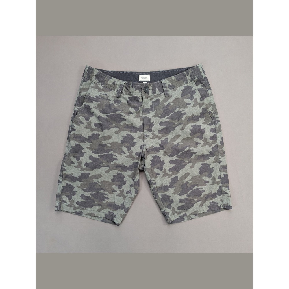 7 Diamonds Green Camo Stretch Cargo Shorts Size 30